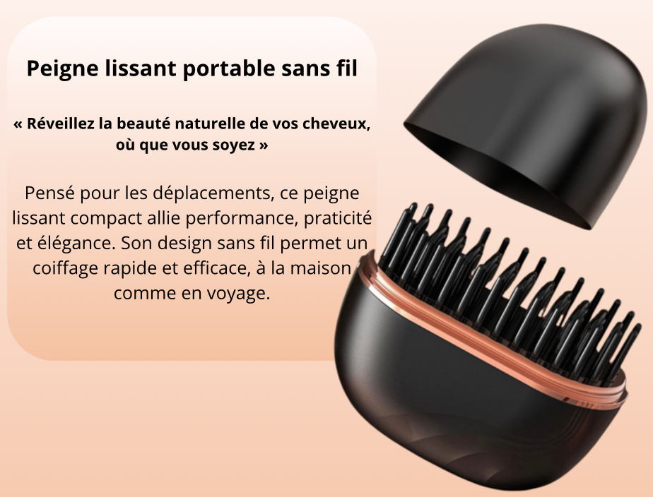 MINI PEIGNE LISSANT SANS FIL